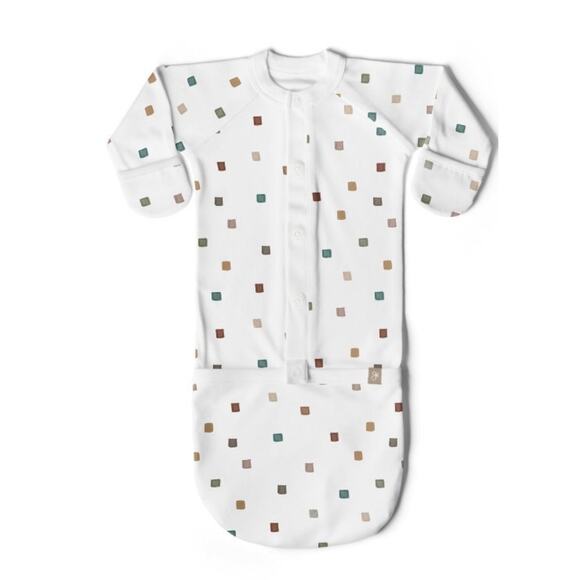 Goumi Kids 24 Hour Convertible sleeper Baby Gown Newborn NWT City Blocks - Picture 1 of 2